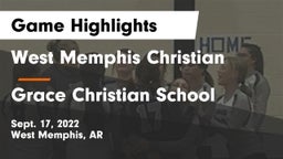 West Memphis Christian  vs Grace Christian School  Game Highlights - Sept. 17, 2022