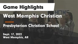 West Memphis Christian  vs Presbyterian Christian School Game Highlights - Sept. 17, 2022