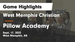 West Memphis Christian  vs Pillow Academy  Game Highlights - Sept. 17, 2022