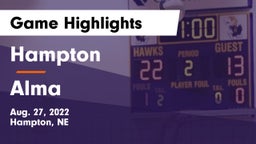 Hampton  vs Alma  Game Highlights - Aug. 27, 2022