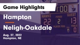 Hampton  vs Neligh-Oakdale  Game Highlights - Aug. 27, 2022