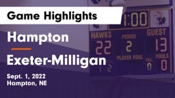 Hampton  vs Exeter-Milligan  Game Highlights - Sept. 1, 2022