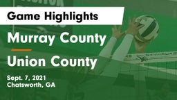 Murray County  vs Union County  Game Highlights - Sept. 7, 2021