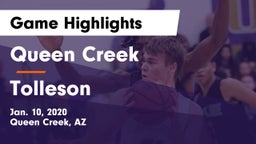 Queen Creek  vs Tolleson  Game Highlights - Jan. 10, 2020
