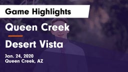Queen Creek  vs Desert Vista Game Highlights - Jan. 24, 2020