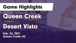 Queen Creek  vs Desert Vista  Game Highlights - Feb. 26, 2021