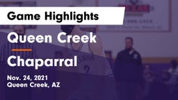 Queen Creek  vs Chaparral  Game Highlights - Nov. 24, 2021
