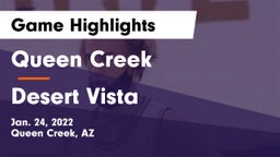 Queen Creek  vs Desert Vista  Game Highlights - Jan. 24, 2022