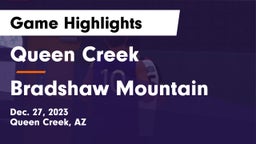 Queen Creek  vs Bradshaw Mountain  Game Highlights - Dec. 27, 2023