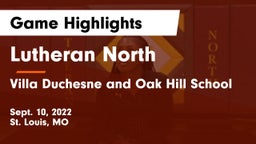Lutheran North  vs Villa Duchesne and Oak Hill School Game Highlights - Sept. 10, 2022