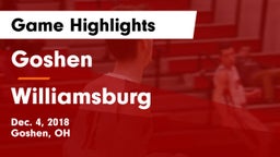Goshen  vs Williamsburg  Game Highlights - Dec. 4, 2018