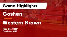 Goshen  vs Western Brown  Game Highlights - Jan. 25, 2019