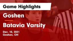 Goshen  vs Batavia Varsity Game Highlights - Dec. 10, 2021