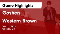 Goshen  vs Western Brown Game Highlights - Jan. 21, 2022