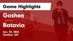 Goshen  vs Batavia  Game Highlights - Jan. 25, 2022