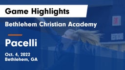Bethlehem Christian Academy  vs Pacelli  Game Highlights - Oct. 4, 2022
