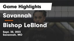 Savannah  vs Bishop LeBlond  Game Highlights - Sept. 30, 2023