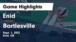 Enid  vs Bartlesville  Game Highlights - Sept. 1, 2022
