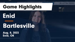 Enid  vs Bartlesville  Game Highlights - Aug. 8, 2023