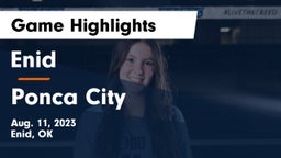 Enid  vs Ponca City  Game Highlights - Aug. 11, 2023