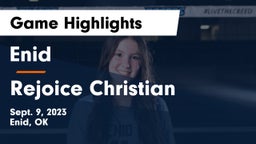 Enid  vs Rejoice Christian  Game Highlights - Sept. 9, 2023