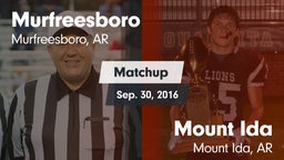 Matchup: Murfreesboro High vs. Mount Ida  2016