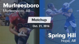 Matchup: Murfreesboro High vs. Spring Hill  2016