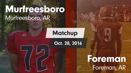 Matchup: Murfreesboro High vs. Foreman  2016