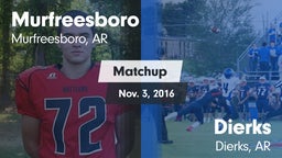 Matchup: Murfreesboro High vs. Dierks  2016