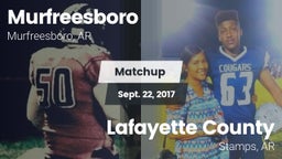 Matchup: Murfreesboro High vs. Lafayette County  2017