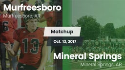 Matchup: Murfreesboro High vs. Mineral Springs  2017