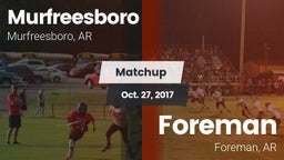Matchup: Murfreesboro High vs. Foreman  2017