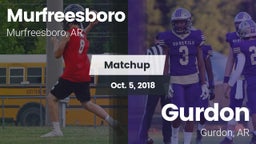 Matchup: Murfreesboro High vs. Gurdon  2018