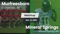 Matchup: Murfreesboro High vs. Mineral Springs  2018