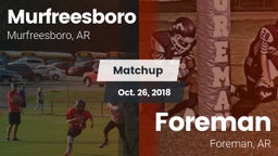 Matchup: Murfreesboro High vs. Foreman  2018
