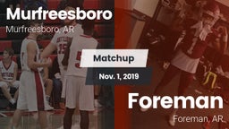 Matchup: Murfreesboro High vs. Foreman  2019