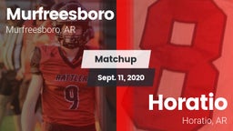 Matchup: Murfreesboro High vs. Horatio  2020