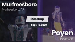 Matchup: Murfreesboro High vs. Poyen  2020