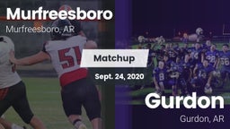 Matchup: Murfreesboro High vs. Gurdon  2020