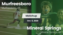 Matchup: Murfreesboro High vs. Mineral Springs  2020
