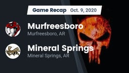 Recap: Murfreesboro  vs. Mineral Springs  2020