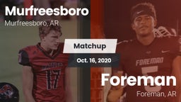 Matchup: Murfreesboro High vs. Foreman  2020