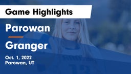 Parowan  vs Granger  Game Highlights - Oct. 1, 2022
