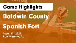 Baldwin County  vs Spanish Fort  Game Highlights - Sept. 12, 2023