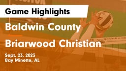 Baldwin County  vs Briarwood Christian  Game Highlights - Sept. 23, 2023