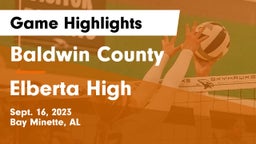 Baldwin County  vs Elberta High  Game Highlights - Sept. 16, 2023