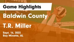 Baldwin County  vs T.R. Miller  Game Highlights - Sept. 16, 2023