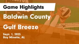 Baldwin County  vs Gulf Breeze  Game Highlights - Sept. 1, 2023