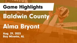 Baldwin County  vs Alma Bryant  Game Highlights - Aug. 29, 2023