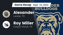 Recap: Alexander  vs. Roy Miller  2022